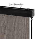 Awnings: Instahut 3X2.5M Outdoor Blinds Awning Roll Down Retractable Knit Fabric Outdoor Blinds Window Shade Brown
