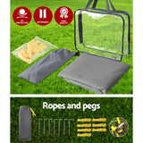 Elegant_Shop-Caravan Privacy Screen Roll Out Awning 1.95 x 2.2M Sun Shade End Wall Side Grey