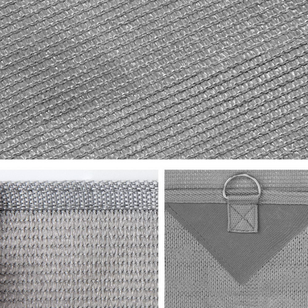 Caravan Accessories: Caravan Privacy Screen Roll Out Awning 2.1x1.8M Sun Shade Pop Top End Wall Grey