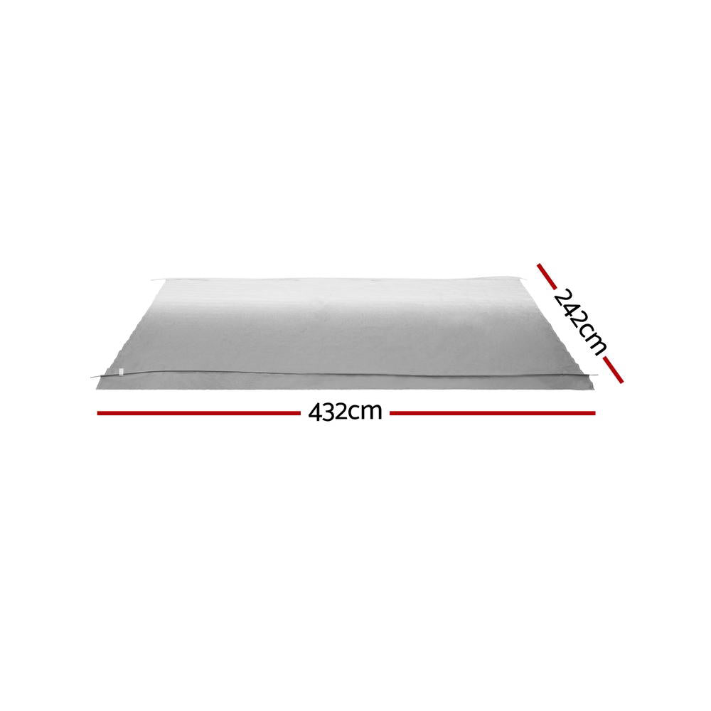 Awnings: Weisshorn 15ft Caravan Awning RV Replacement Fabric 4.32M x 2.42M