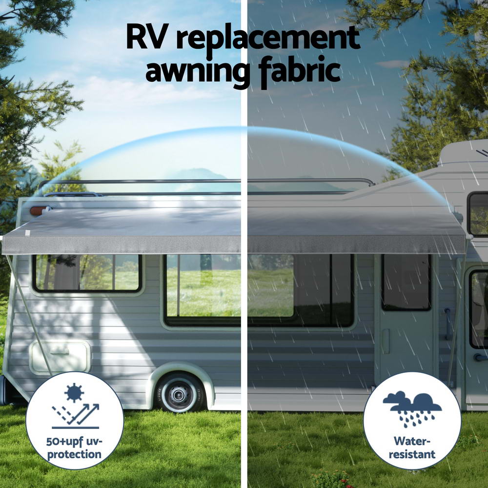 Awnings: Weisshorn 15ft Caravan Awning RV Replacement Fabric 4.32M x 2.42M