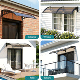 Awnings: Instahut Window Awning Drainage 0.6mx0.6m Outdoor Brown