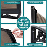 Awnings: Instahut Window Awning Drainage 0.6mx0.6m Outdoor Brown