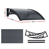 Awnings: Instahut Window Awning Drainage 0.6mx0.6m Outdoor Grey