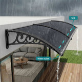 Awnings: Instahut Window Awning Drainage 0.6mx0.6m Outdoor Grey