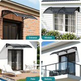 Awnings: Instahut Window Awning Drainage 0.6mx0.6m Outdoor Grey