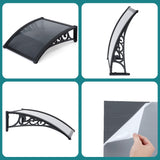 Awnings: Instahut Window Awning Drainage 0.6mx0.6m Outdoor Grey