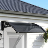 Awnings: Instahut Window Awning Drainage 0.6mx0.6m Outdoor Grey