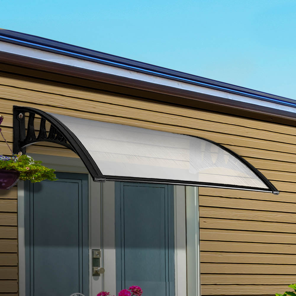 Awnings: Instahut Window Door Awning 1mx1m Transparent Panel