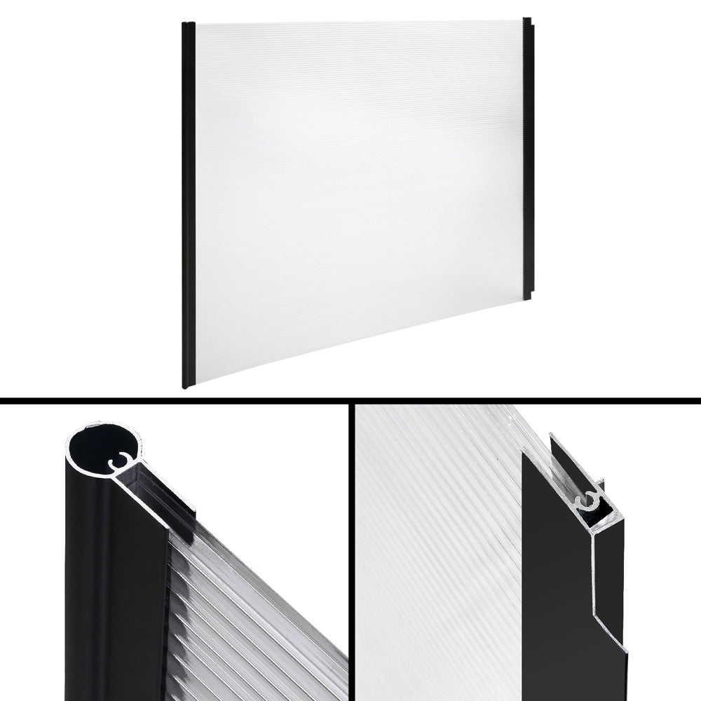 Awnings: Instahut Window Awning Door Canopy 1mx2m Transparent
