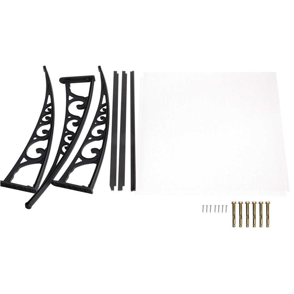 Awnings: Instahut Window Awning Door Canopy 1mx2m Transparent