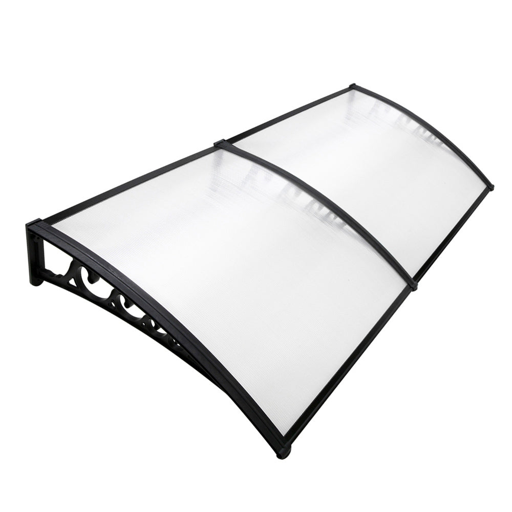 Awnings: Instahut Window Door Awning 1mx2.4m Transparent