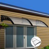 Instahut Window Door Awning 1mx2.4m Transparent Hollow Sheet Plastic Frame