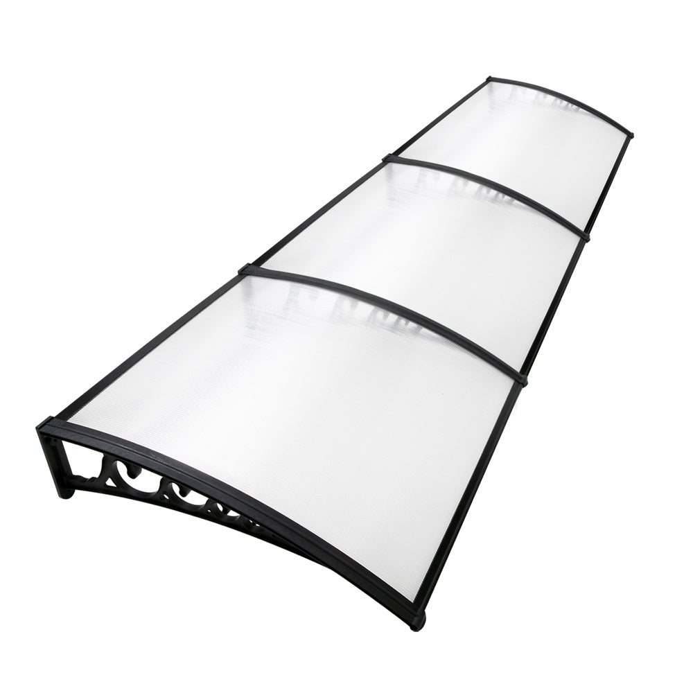 Awnings: Instahut Window Door Awning 1mx3m Transparent