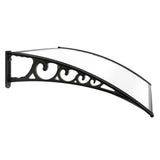 Instahut Window Door Awning 1mx3m Transparent Hollow Sheet Plastic Frame