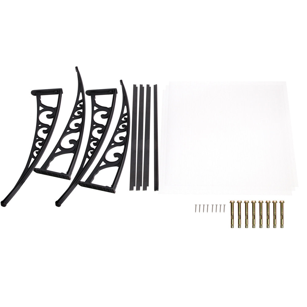 Awnings: Instahut Window Door Awning 1mx3m Transparent