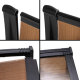 Instahut Window Door Awning 1mx3m Brown Hollow Sheet Plastic Frame