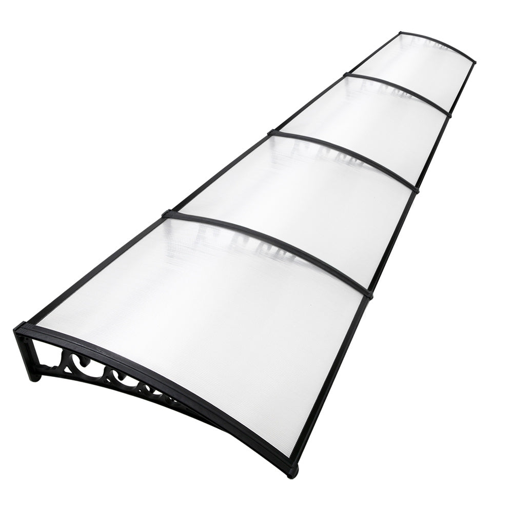 Awnings: Instahut Window Door Awning 1mx4m Transparent