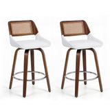 Table & Bar Stools: Artiss Wooden Bar Stools Set of 2 Swivel Kitchen Counter Stool Chair 60cm Seat Height