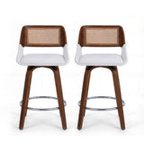 Table & Bar Stools: Artiss Wooden Bar Stools Set of 2 Swivel Kitchen Counter Stool Chair 60cm Seat Height