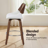Table & Bar Stools: Artiss Wooden Bar Stools Set of 2 Swivel Kitchen Counter Stool Chair 60cm Seat Height