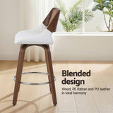 Artiss Wooden Bar Stools Set of 3 Swivel Kitchen Counter Stool Chair 60cm Seat Height