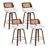 Table & Bar Stools: Artiss Wooden Bar Stools Set of 4 Swivel Kitchen Counter Stool Chair 60cm Seat Height