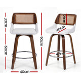 Table & Bar Stools: Artiss Wooden Bar Stools Set of 4 Swivel Kitchen Counter Stool Chair 60cm Seat Height