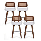 Table & Bar Stools: Artiss Wooden Bar Stools Set of 4 Swivel Kitchen Counter Stool Chair 60cm Seat Height