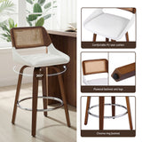 Table & Bar Stools: Artiss Wooden Bar Stools Set of 4 Swivel Kitchen Counter Stool Chair 60cm Seat Height