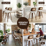 Table & Bar Stools: Artiss Wooden Bar Stools Set of 4 Swivel Kitchen Counter Stool Chair 60cm Seat Height