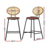 Table & Bar Stools: Artiss 4x Bar Stools PU Leather Stools Brown