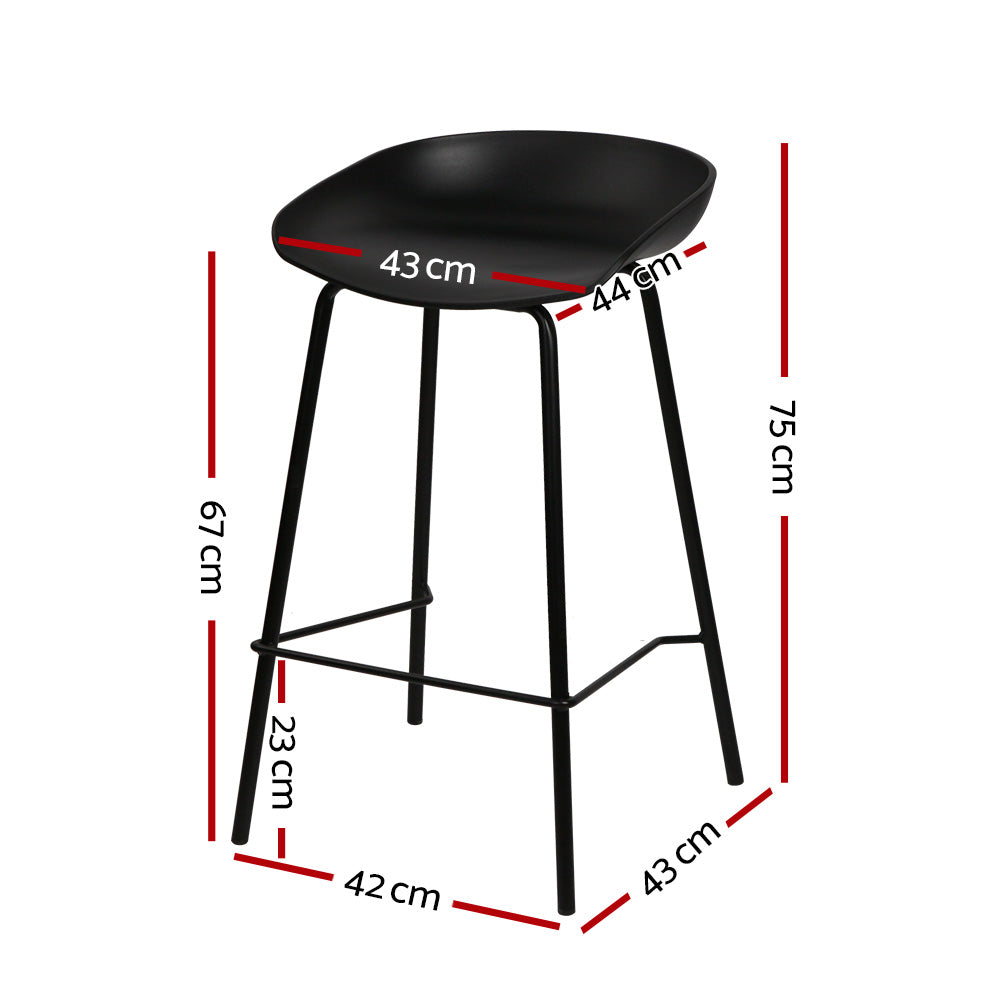 Table & Bar Stools: Artiss 2x Bar Stools Kitchen Counter Stools Metal
