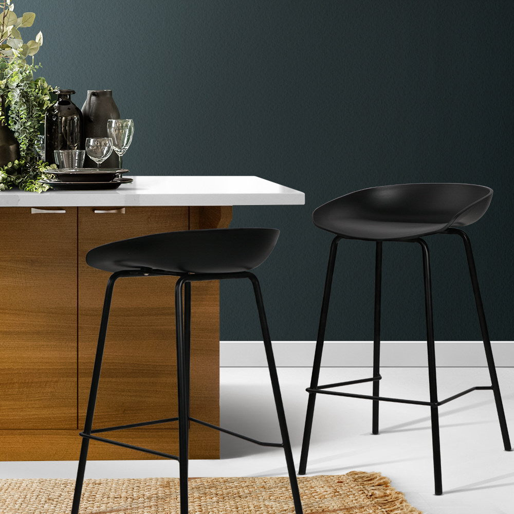 Table & Bar Stools: Artiss 2x Bar Stools Kitchen Counter Stools Metal