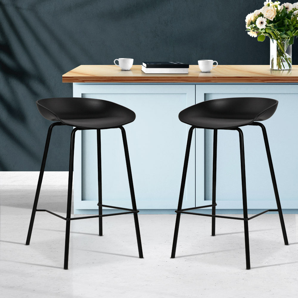 Table & Bar Stools: Artiss 2x Bar Stools Kitchen Counter Stools Metal