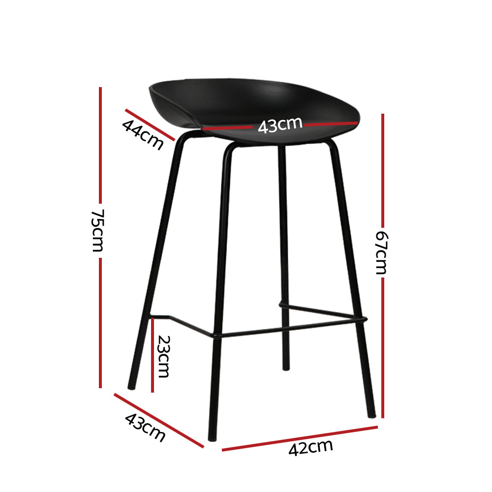 Table & Bar Stools: Artiss 4x Bar Stools Kitchen Counter Stools Metal