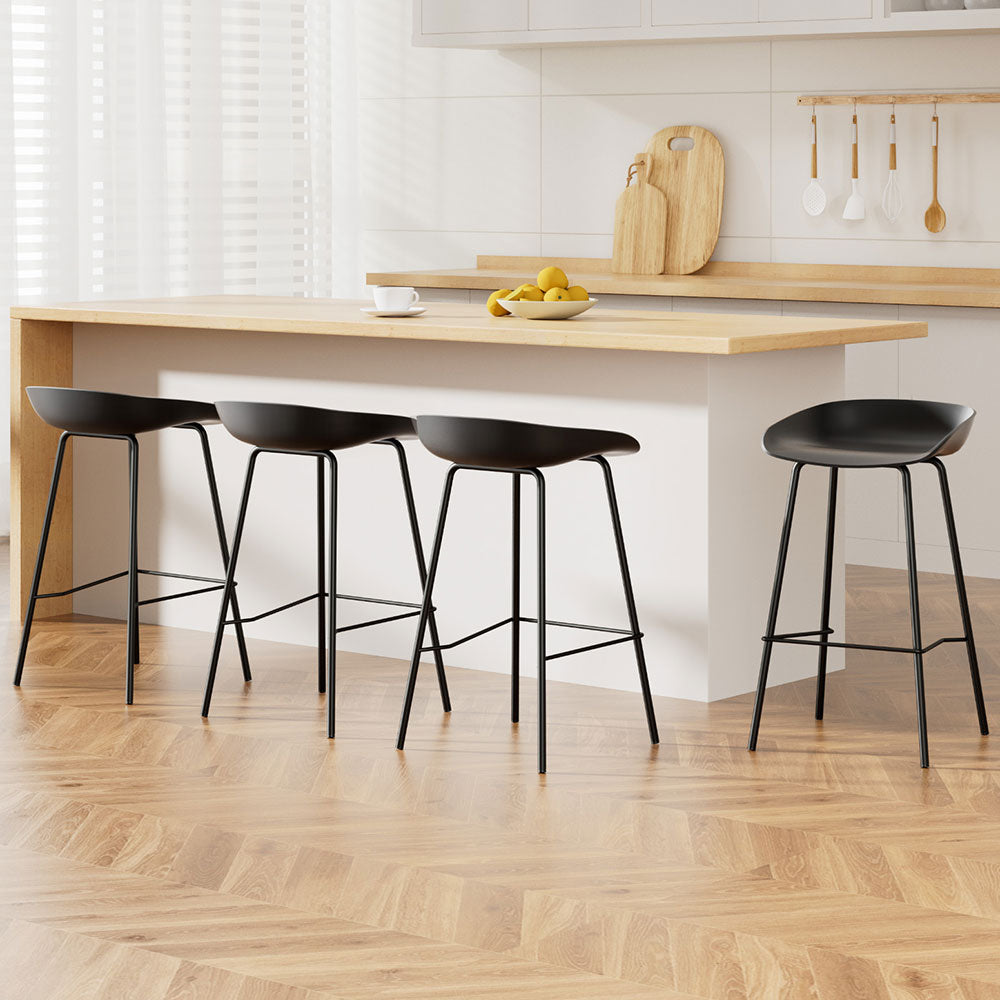 Table & Bar Stools: Artiss 4x Bar Stools Kitchen Counter Stools Metal