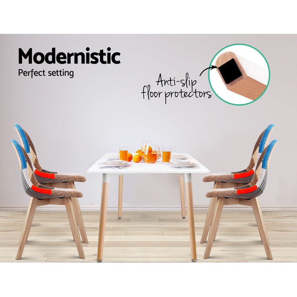 Kitchen & Dining Chairs: Artiss Dining Chairs Set of 2 Fabric Retro Replica DSW