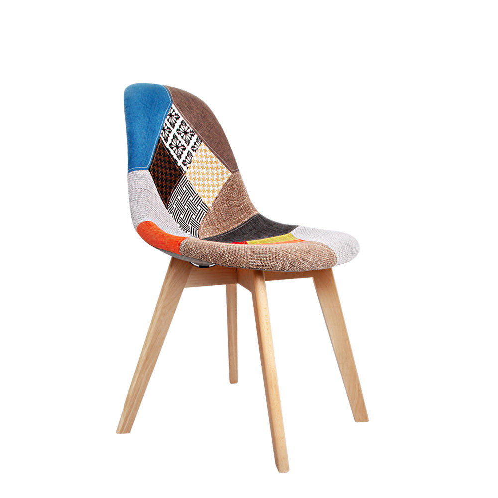 Kitchen & Dining Chairs: Artiss Dining Chairs Set of 2 Fabric Retro Replica DSW