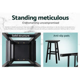 Table & Bar Stools: Artiss Bar Stools Kitchen Counter Stools Wooden Chairs Black x2