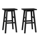 Table & Bar Stools: Artiss Bar Stools Kitchen Counter Stools Wooden Chairs Black x2