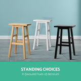 Table & Bar Stools: Artiss Bar Stools Kitchen Counter Stools Wooden Chairs Natural x2