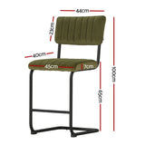 Table & Bar Stools: Artiss 4x Bar Stools Velvet Chairs Green