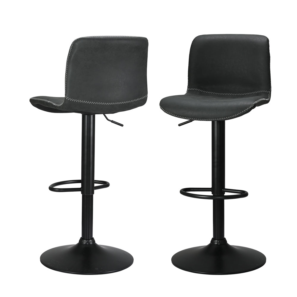 Table & Bar Stools: Artiss 2x Bar Stools Kitchen Swivel Bar Stool Gas Lift Chairs Barstools Black