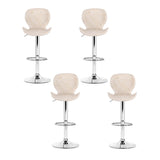 Artiss 4x Bar Stools Kitchen Swivel Gas Lift Counter Chair Wing PE Rattan Beige