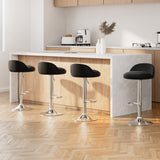Table & Bar Stools: Artiss 4x Bar Stools PU Leather Gas Lift Black
