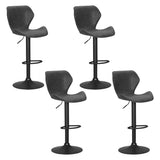 Massage Chairs: Artiss 4x Bar Stools Vintage Leather Gas Lift Black