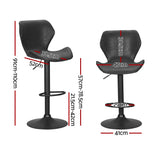Massage Chairs: Artiss 4x Bar Stools Vintage Leather Gas Lift Black