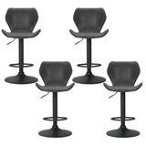 Massage Chairs: Artiss 4x Bar Stools Vintage Leather Gas Lift Black