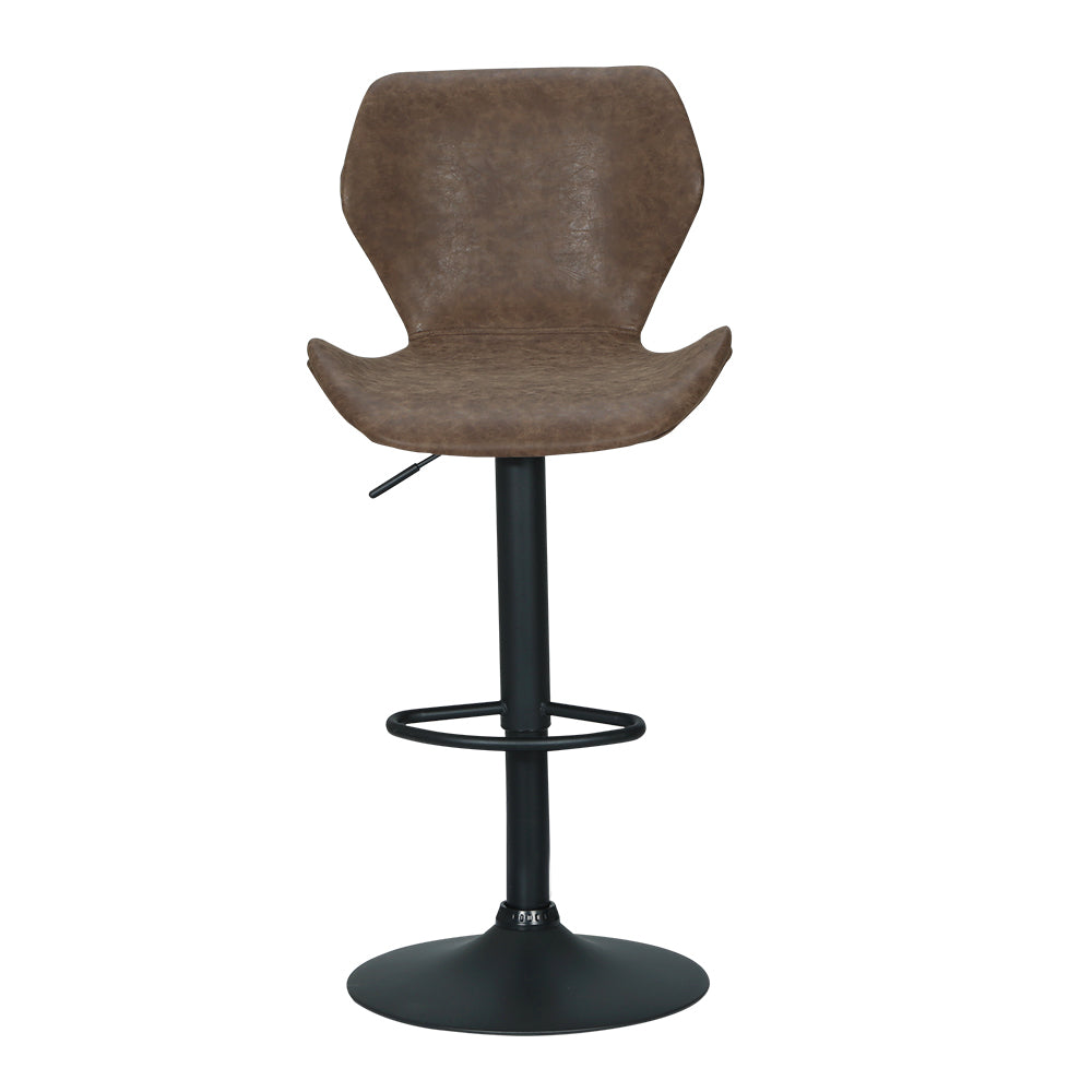 Table & Bar Stools: Artiss Bar Stools Kitchen Counter Stools Swivel Gas Lift Vintage Chairs Brown x2